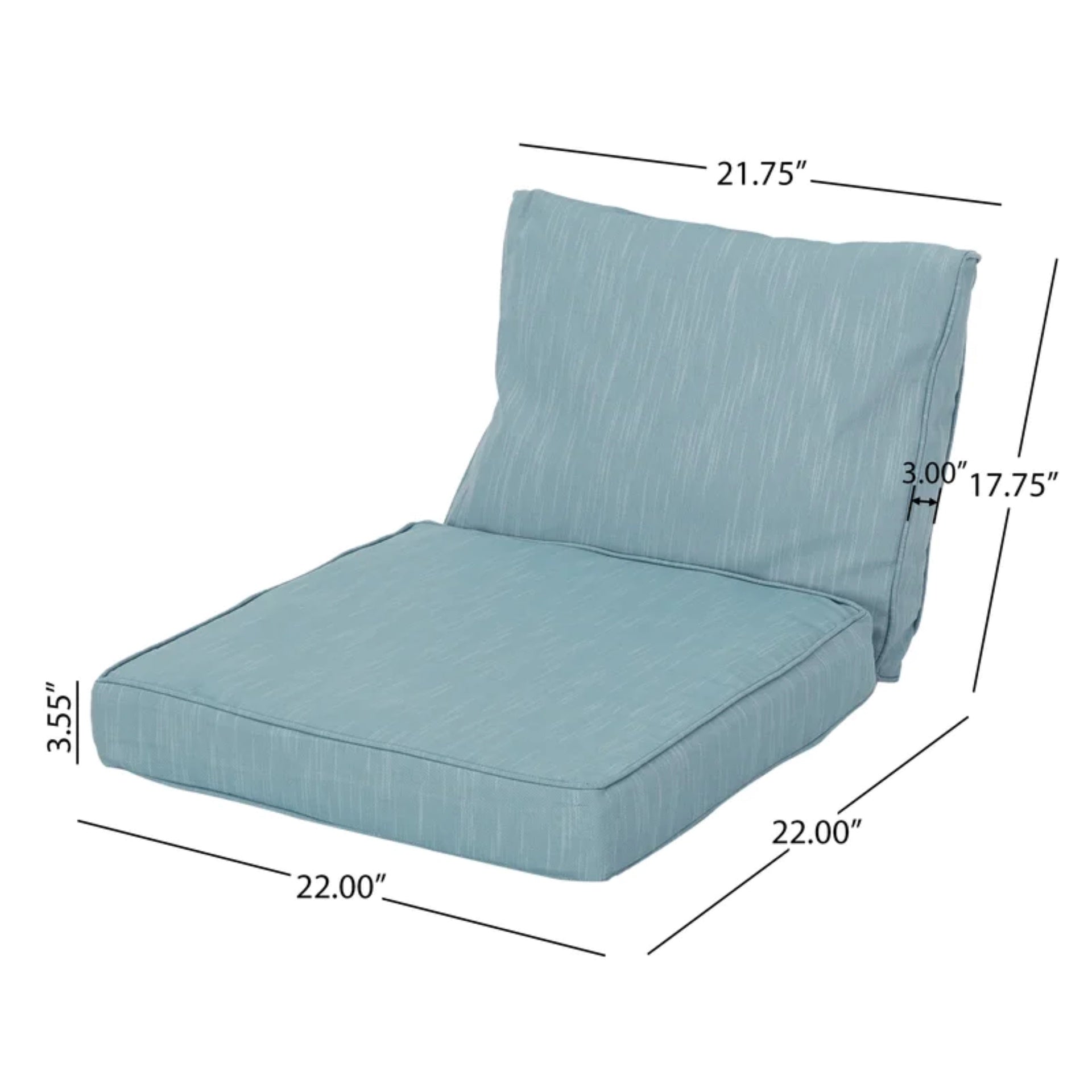 HONOLULU CLUB CHAIR CUSHION SET, BACK CUSHION AND SEAT CUSHION, TEAL, SET OF 2, (52918.00 CUSHION SET)