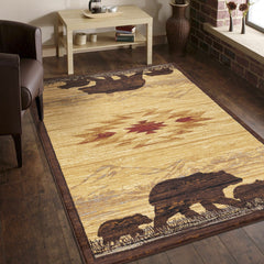 Nature's Nest GC_CBL3006 Multi 2 ft. 7 in. x 7 ft. 3 in. Lodge Area Rug