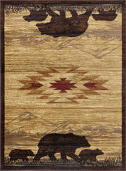 Nature's Nest GC_CBL3006 Multi 2 ft. 7 in. x 7 ft. 3 in. Lodge Area Rug