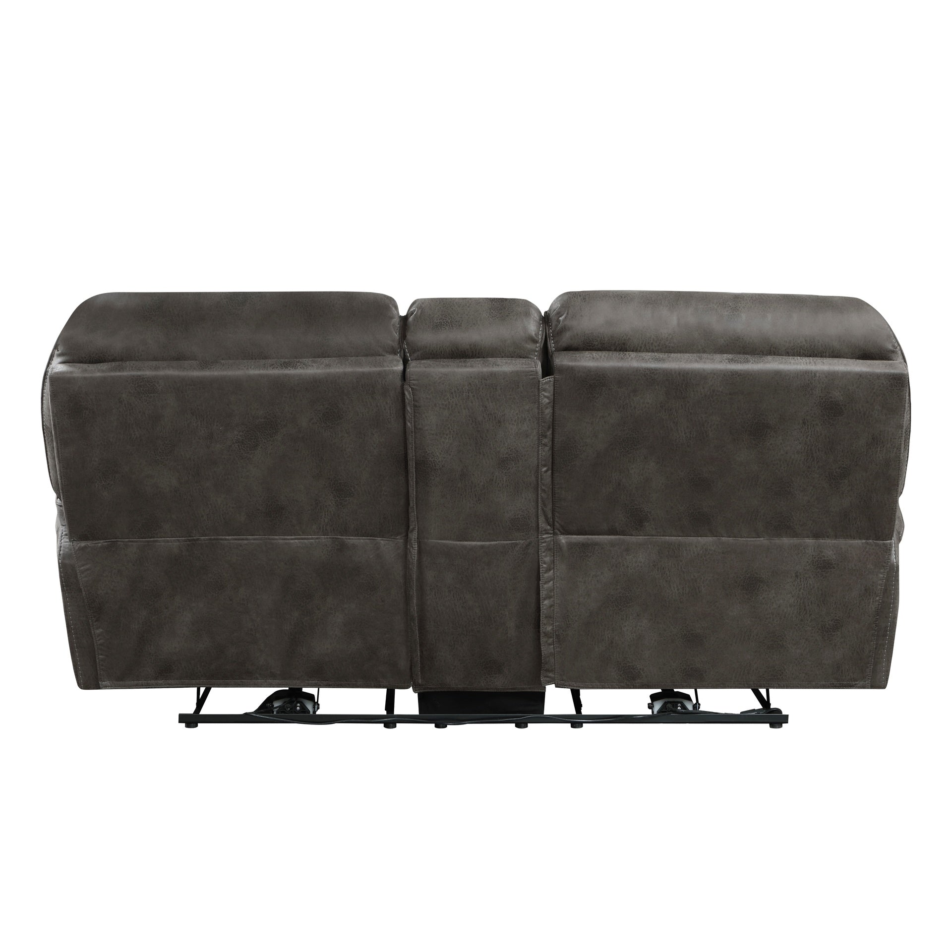Plush Modern Design Living Room Power Reclining Loveseat Gray Microfiber Upholstery USB port Solid Wood Frame Furniture 1pc