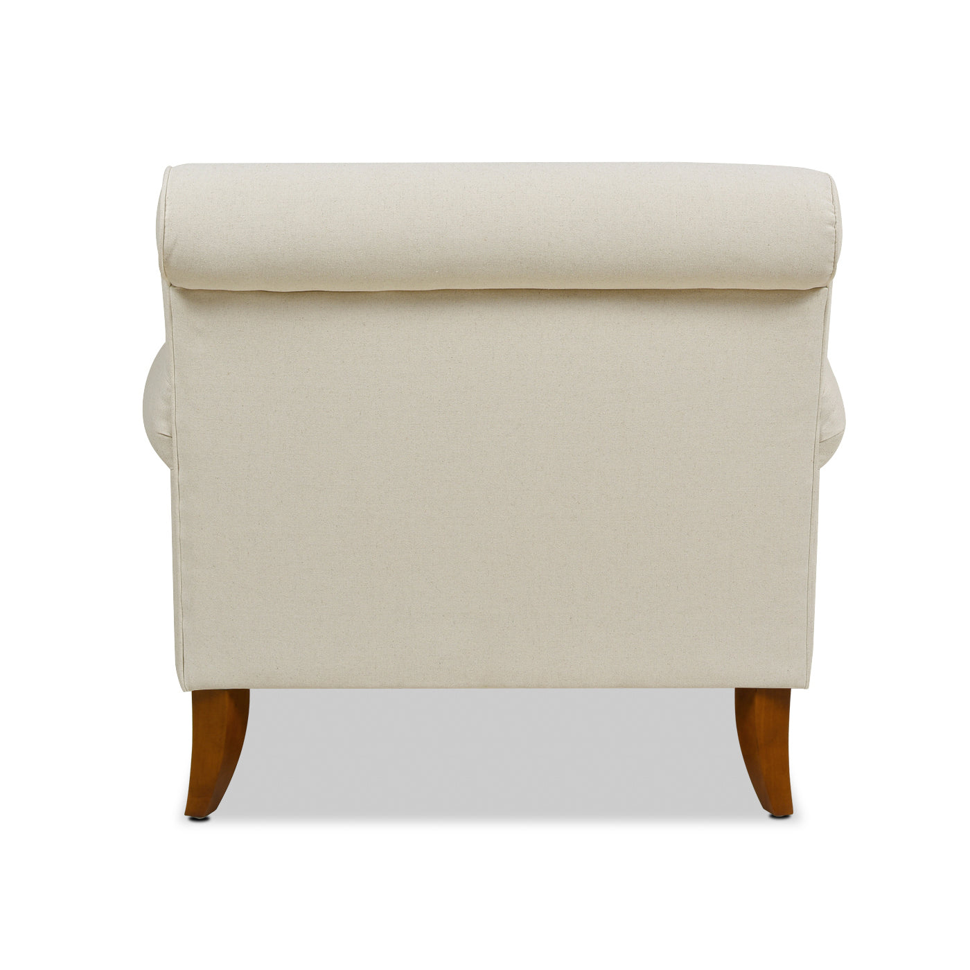 Alana 38" Lawson Accent Arm Chair Metal Casters, Light Beige Linen