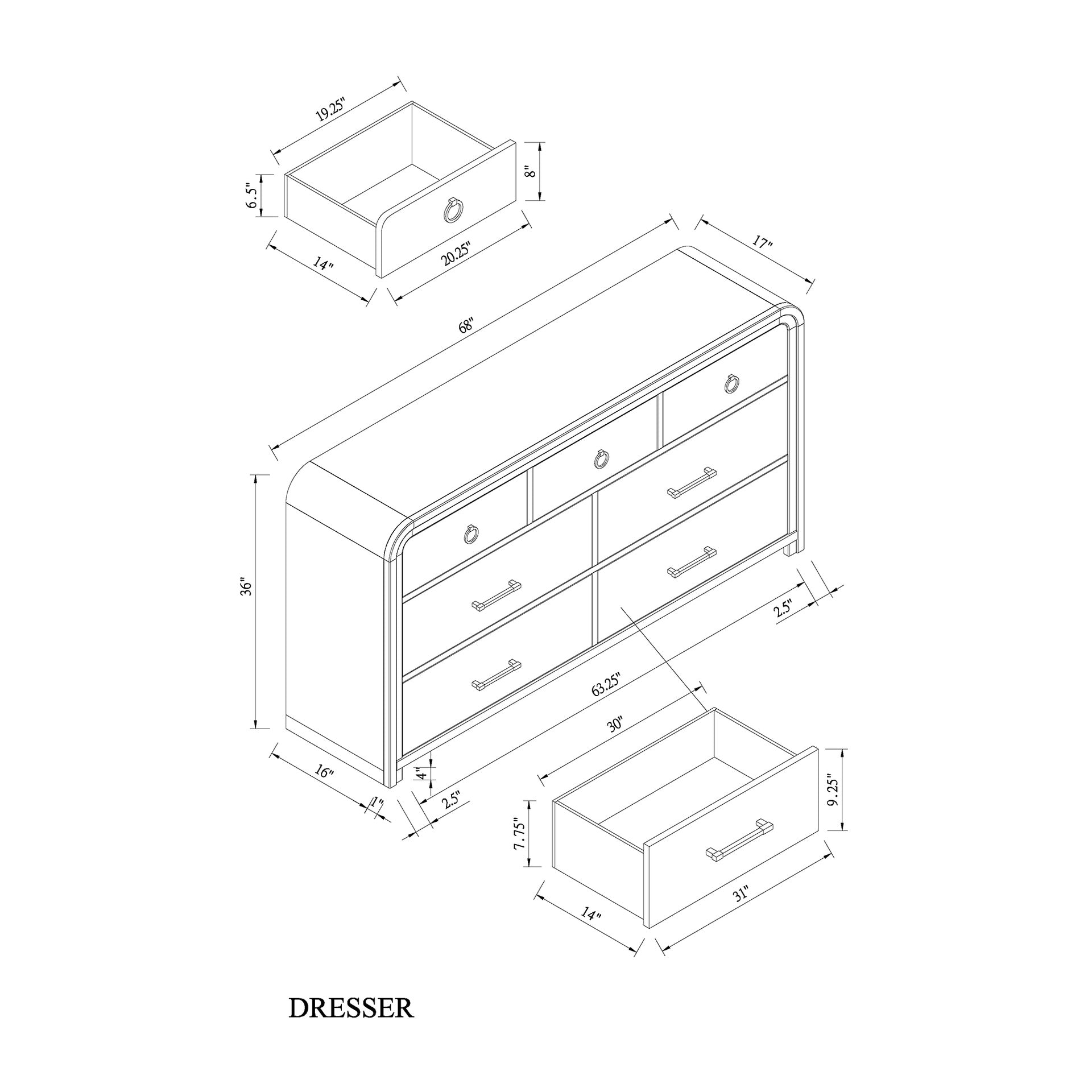 Malco Oak Dresser