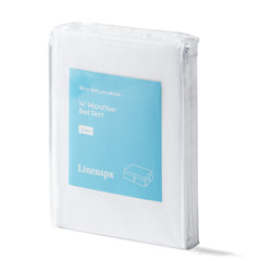 Linenspa 80gsm microfiber bedskirt, Cal King, White