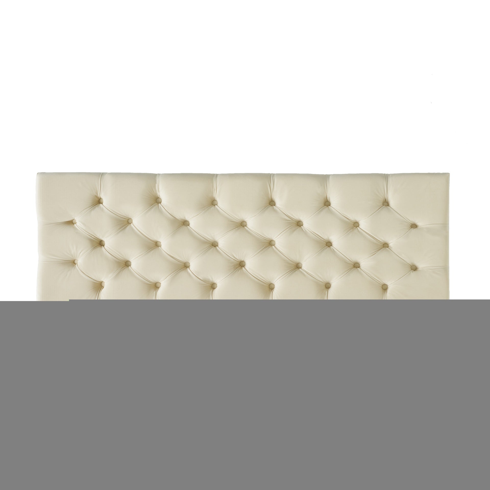 Button - Tufted and Diamond - Stitched Storage Ottoman, Beige