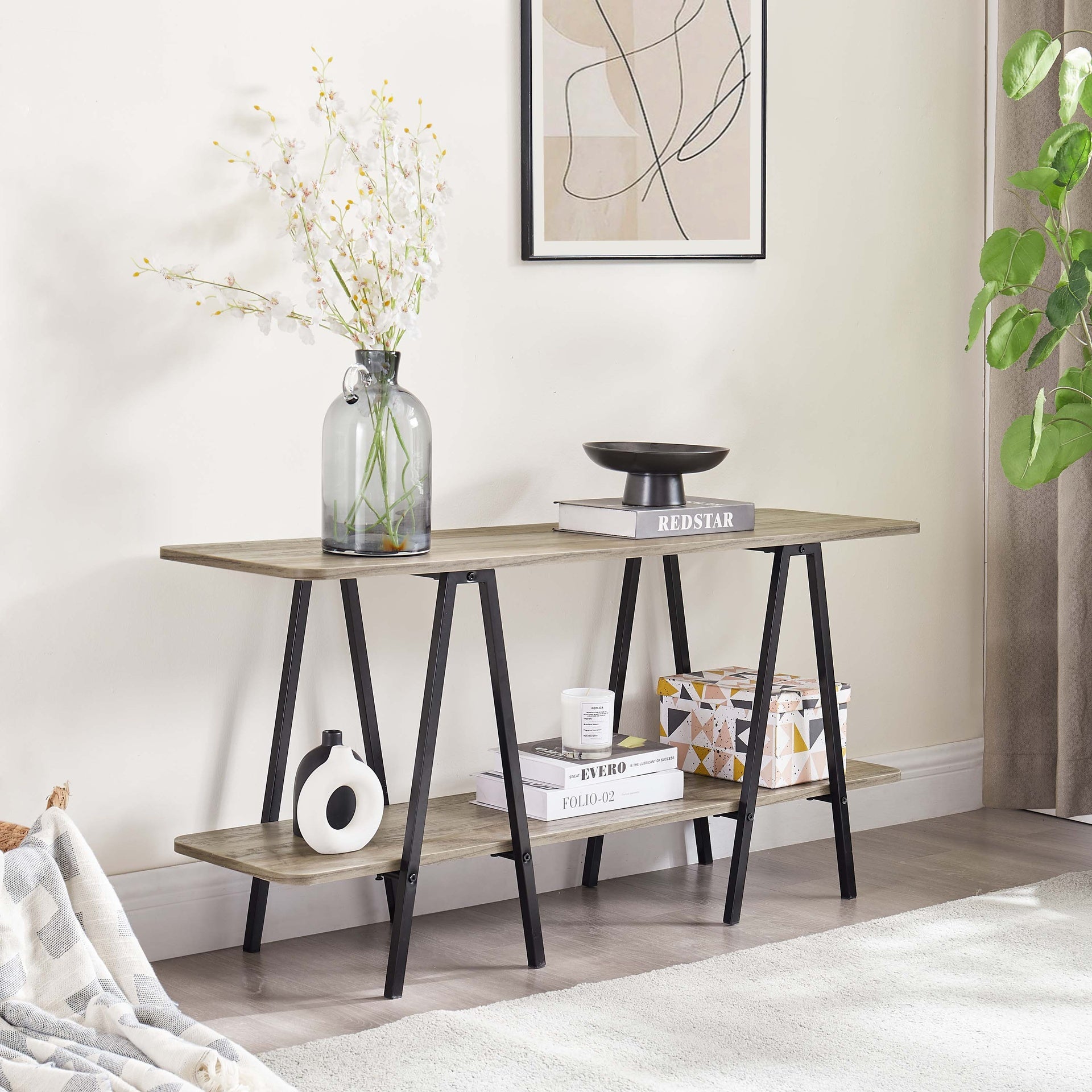 Console Table in Rustic Gray