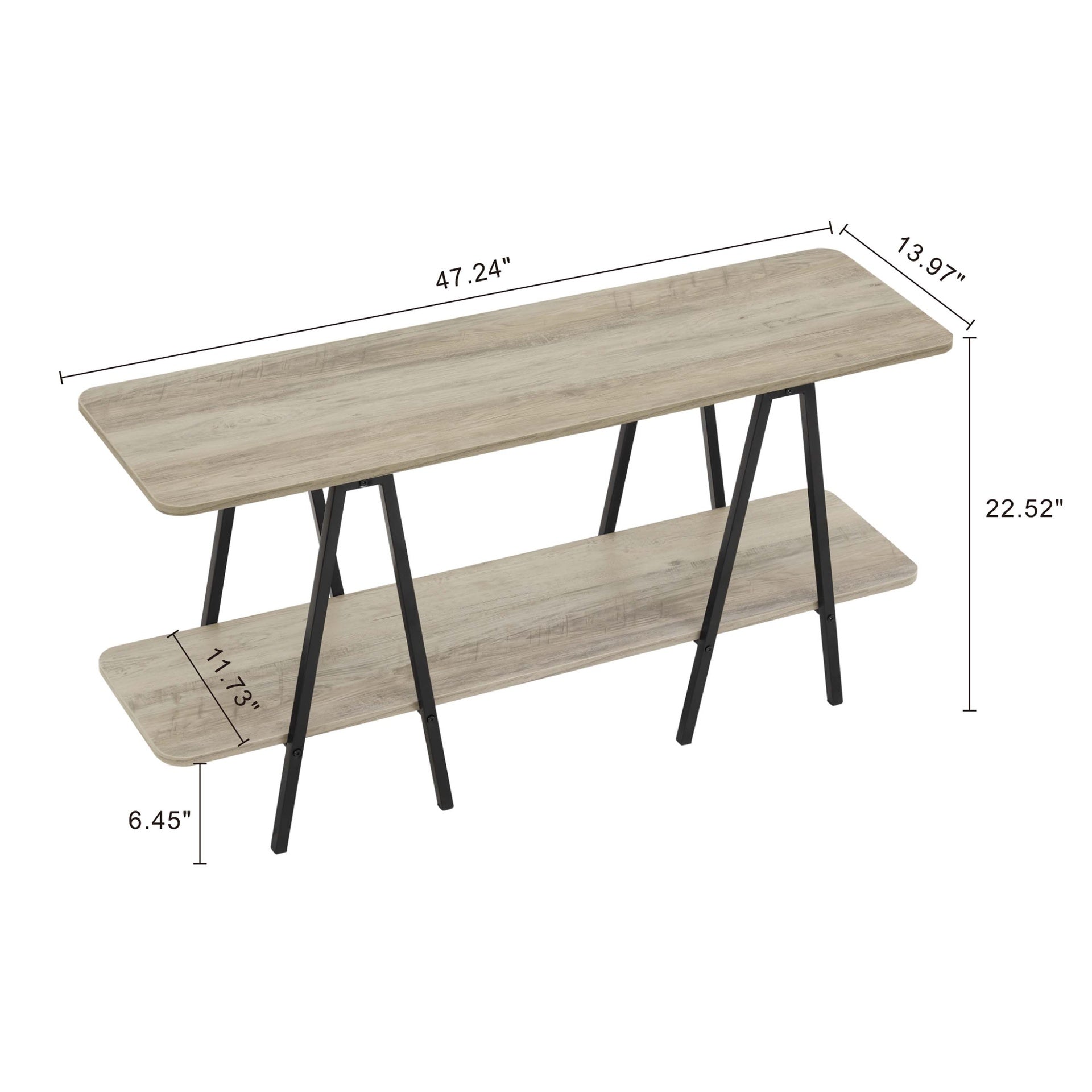 Console Table in Rustic Gray