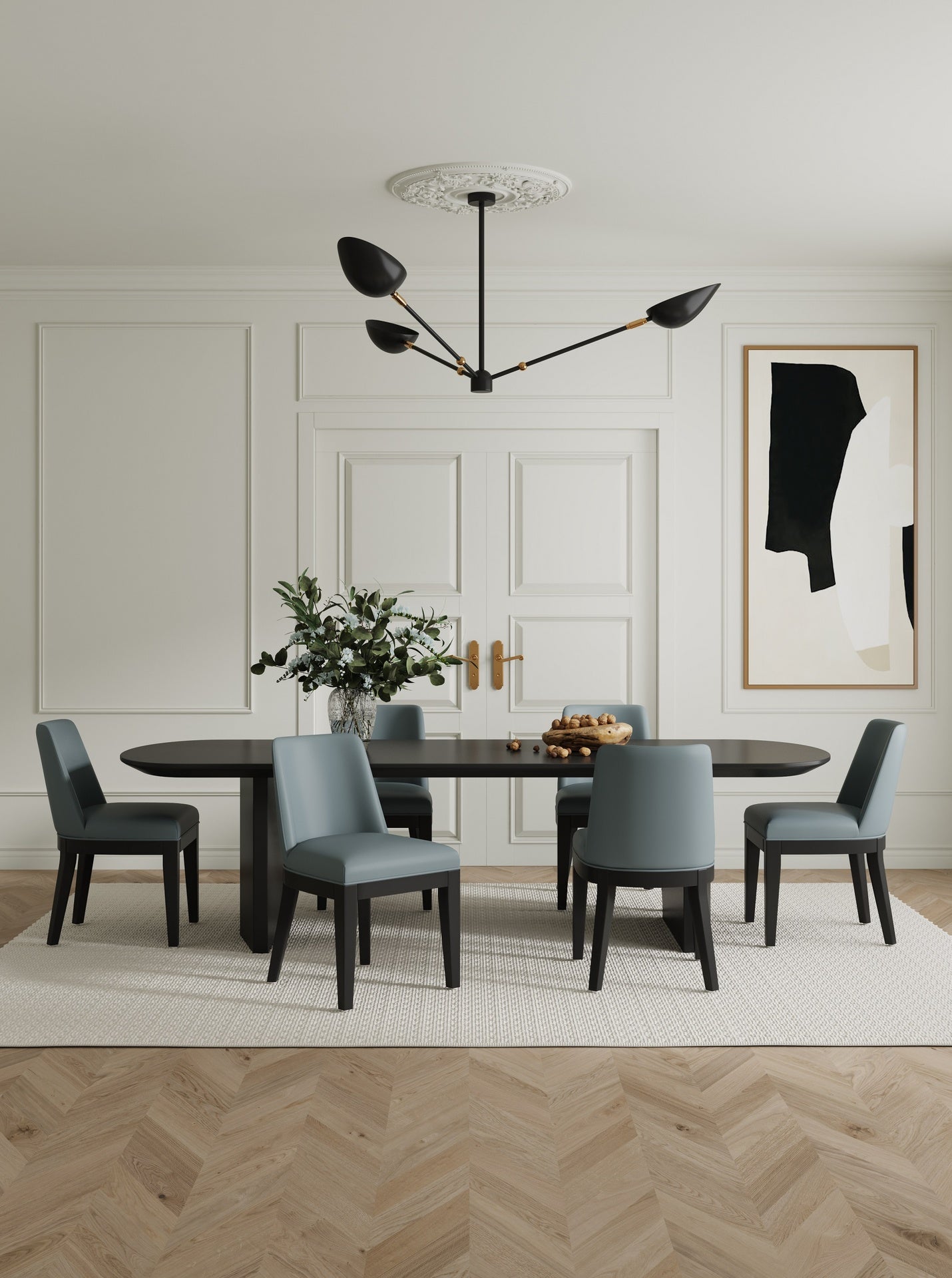 Dining Chair - Set of 2 in Pewter
