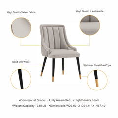 Dining Chair in Light Gray