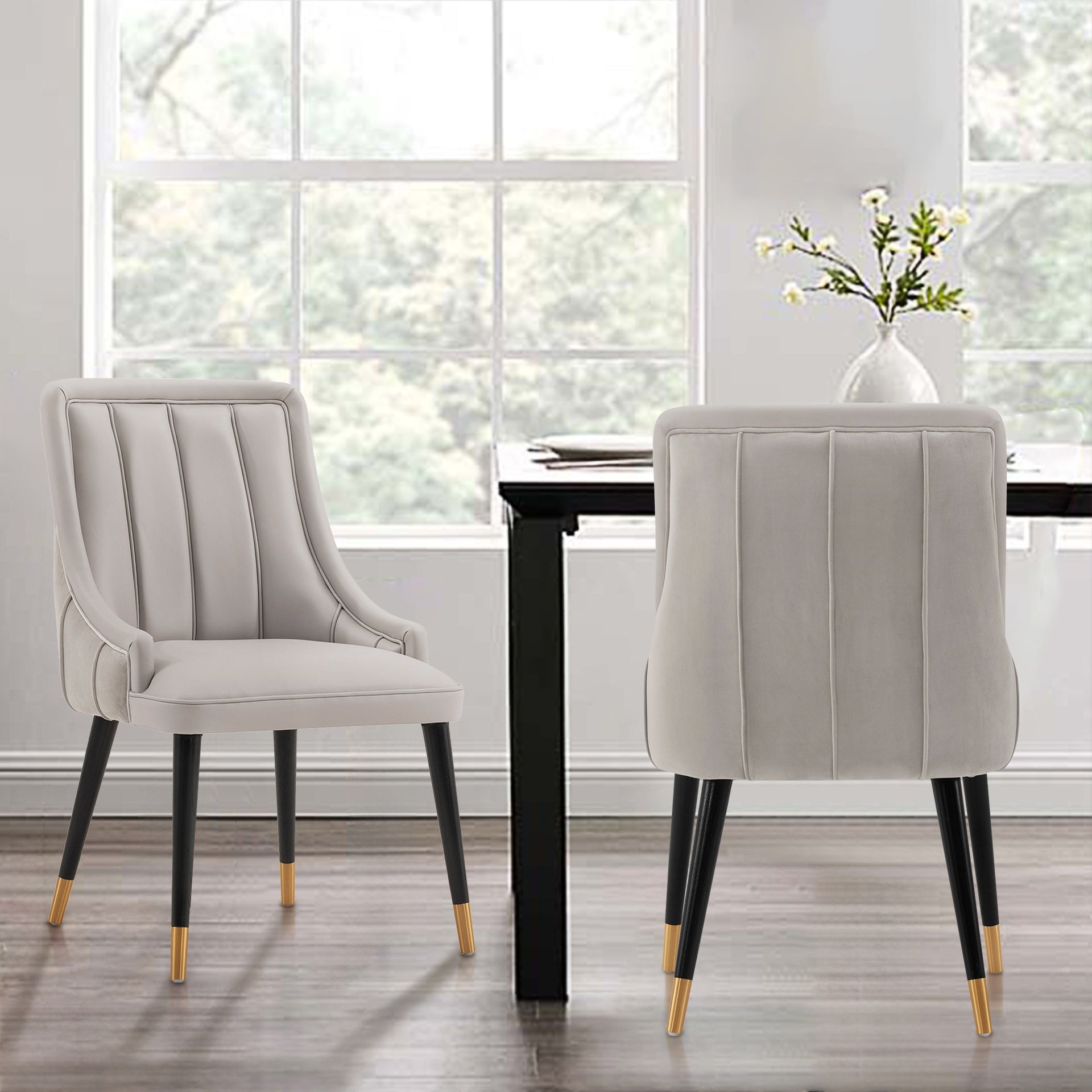 Dining Chair in Light Gray
