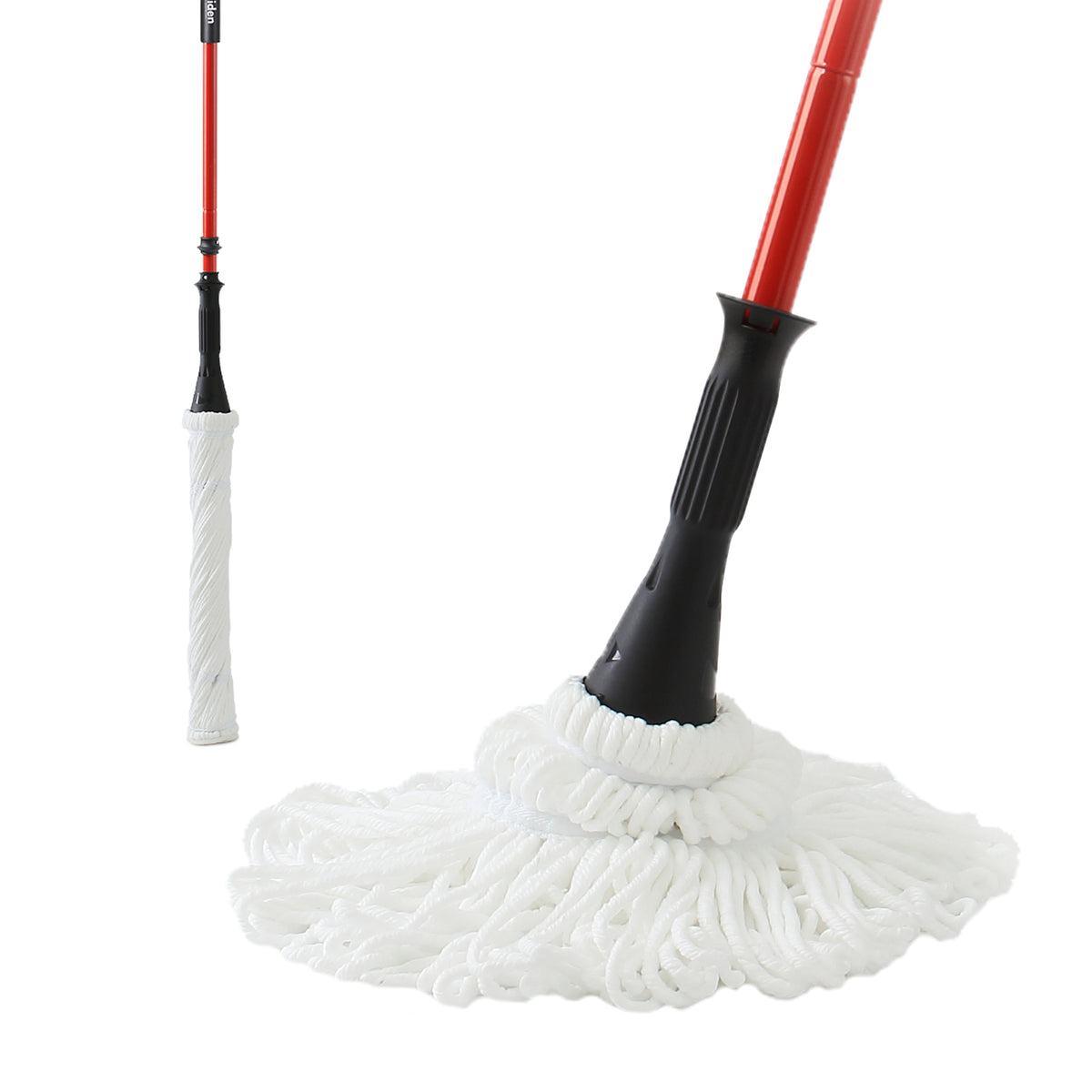 57.5-inch long handle self bending twist mop, dry and wet ultra-fine fiber floor mop, wet mop for floor cleaning, commercial and household cleaning hardwood, vinyl, ceramic tiles, etc