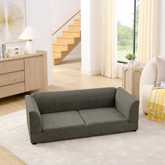 Comfortable Oversized Pet Sofa for Medium/Large Dogs - Modern Rectangular Design with Backrest, Armrests & Soft Cushion -Dark Gray(56.5"*26"*17")