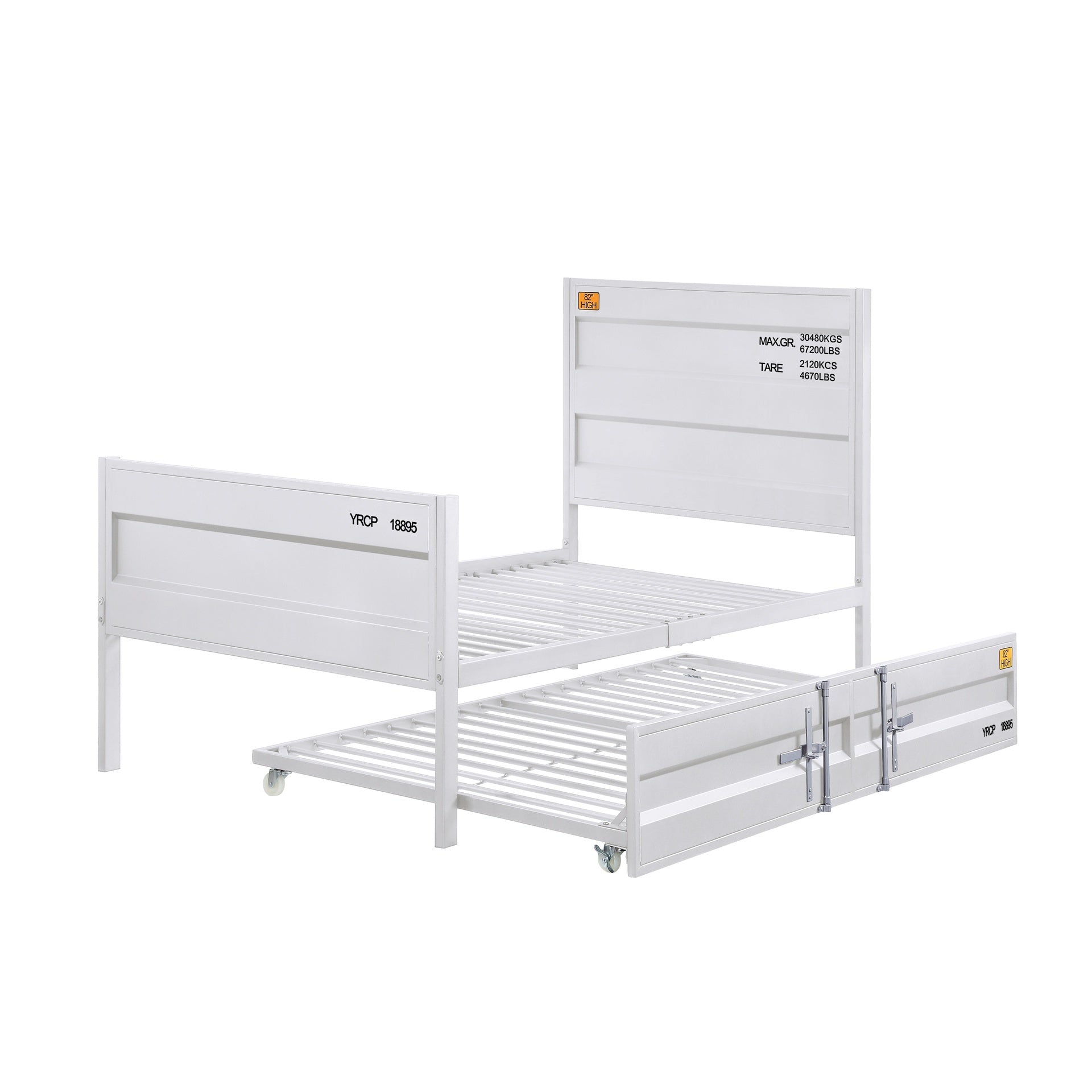 White Full Platform Bed
