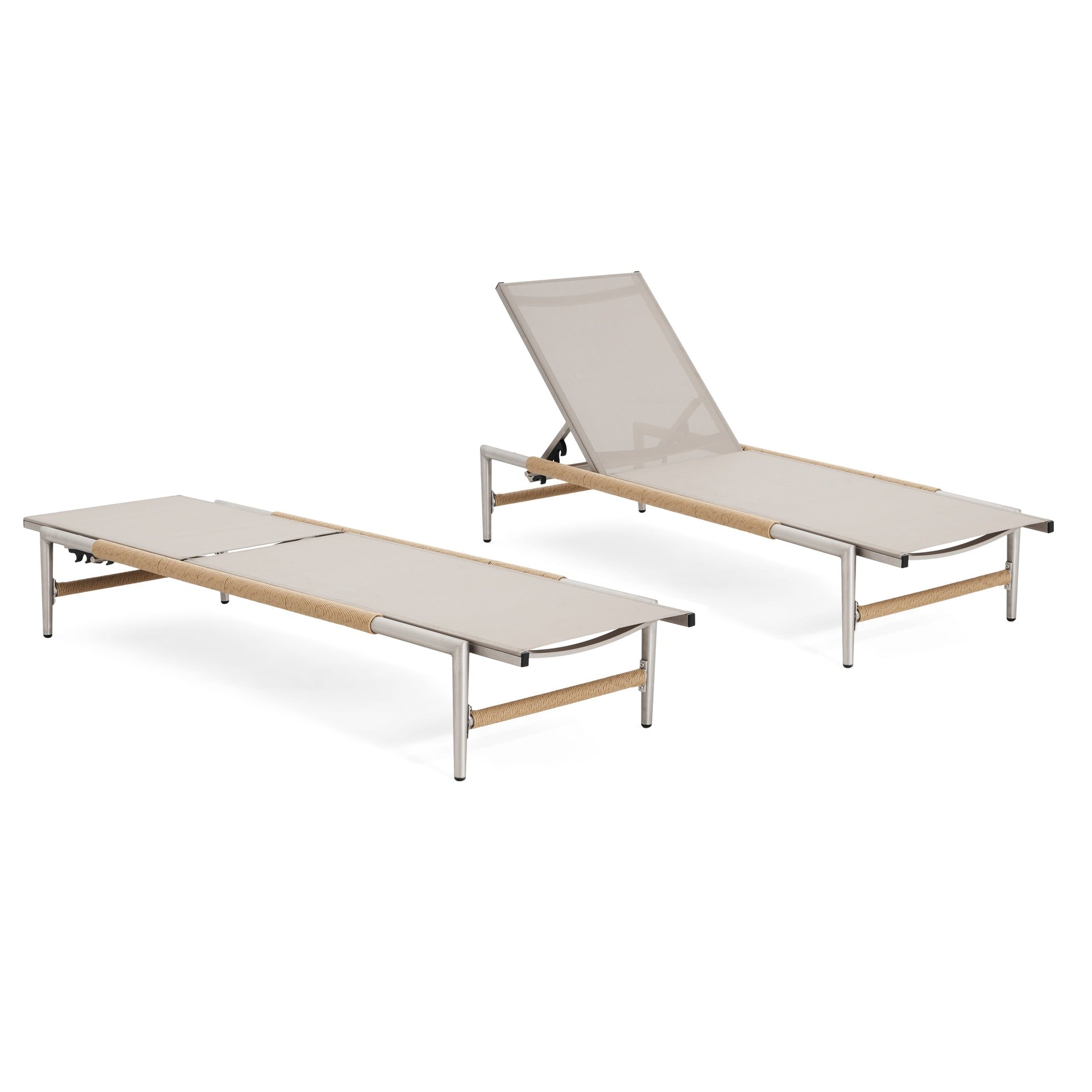 Hargrove Outdoor Patio Aluminum Chaise Lounge, Set of 2