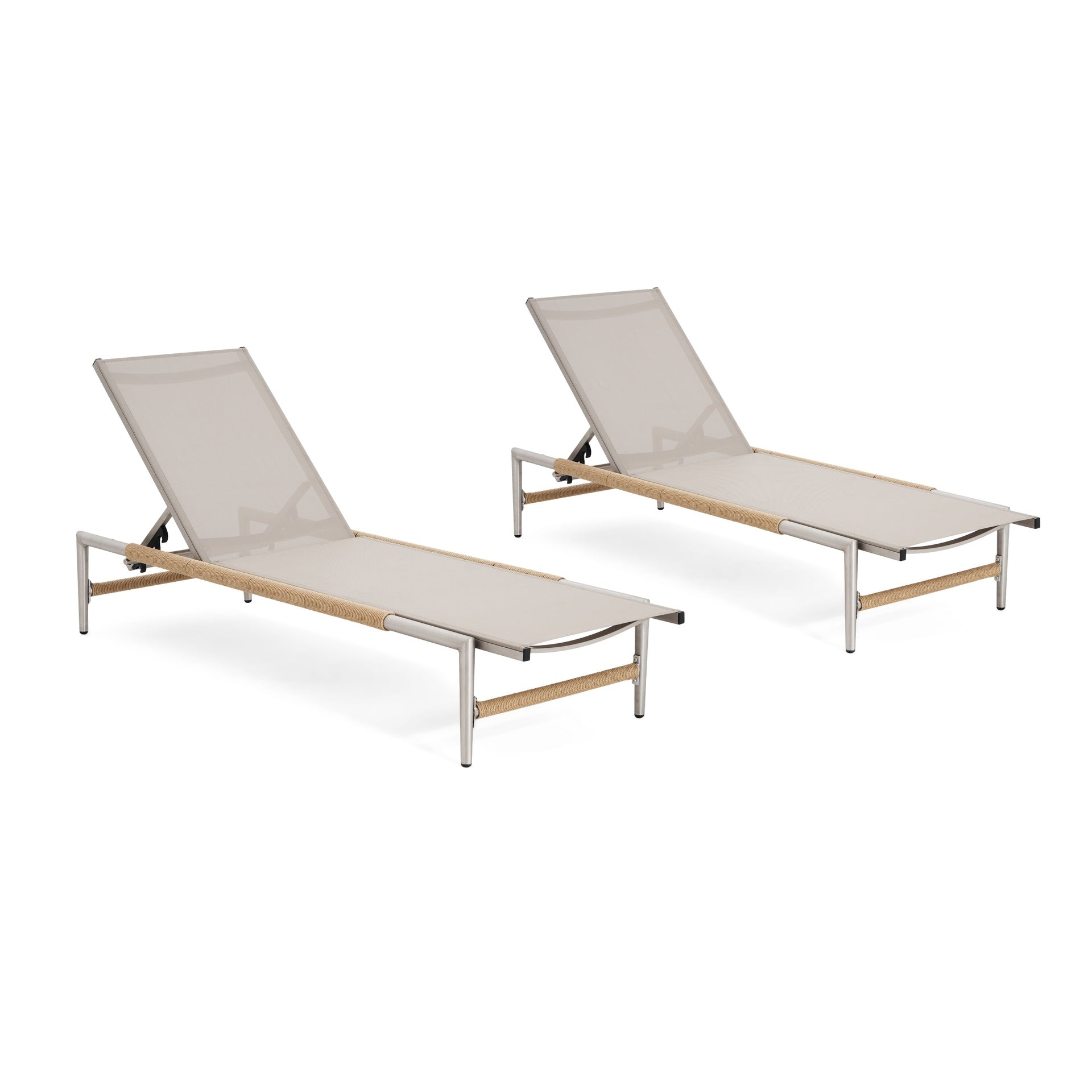 Hargrove Outdoor Patio Aluminum Chaise Lounge, Set of 2