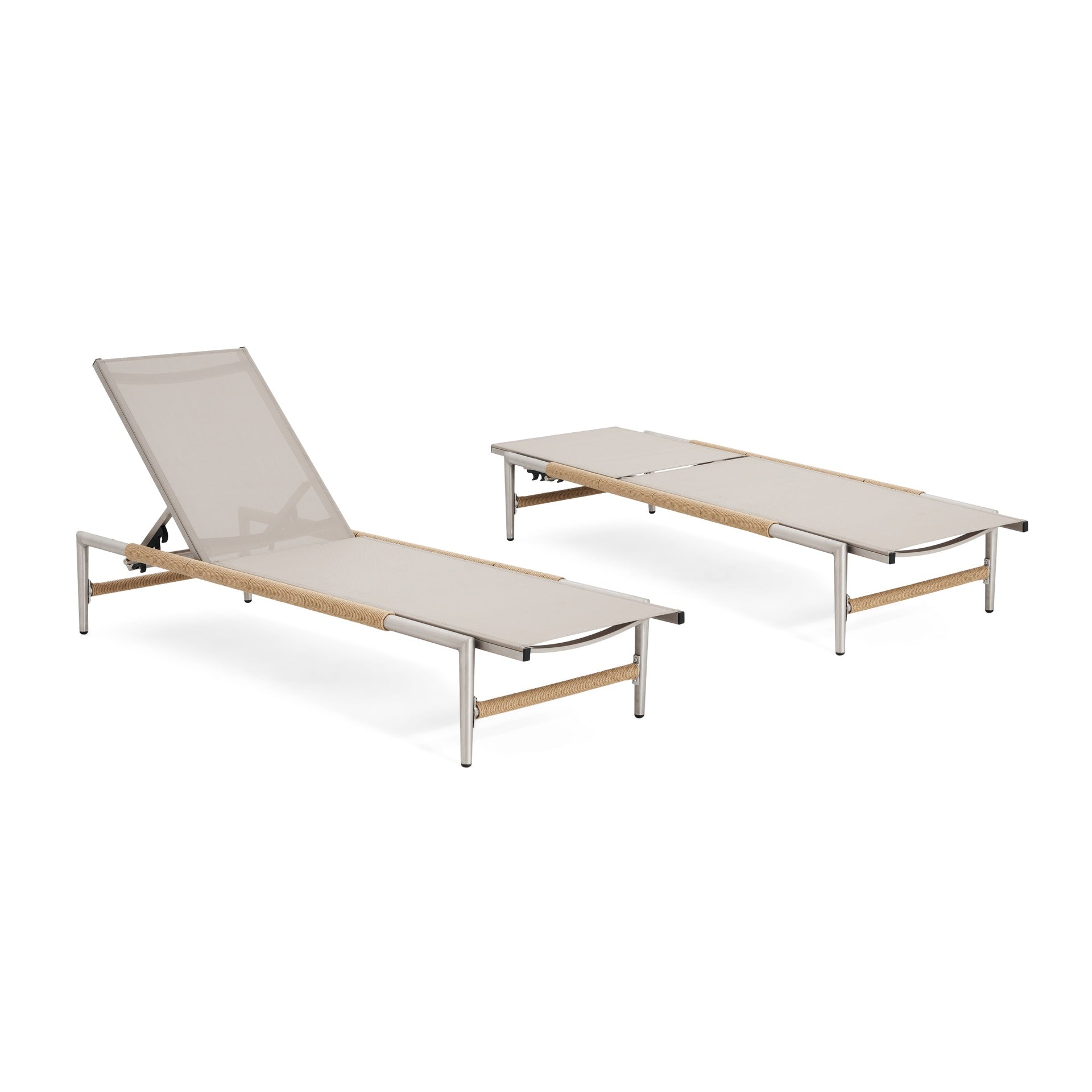 Hargrove Outdoor Patio Aluminum Chaise Lounge, Set of 2