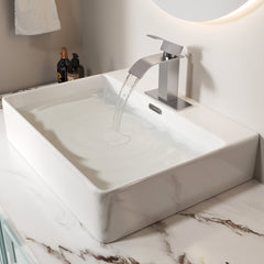 Bothwa Home 6" CUPC Certified Harlow Single Handle Bathroom Sink Faucet (Brushed Nickel Finish)