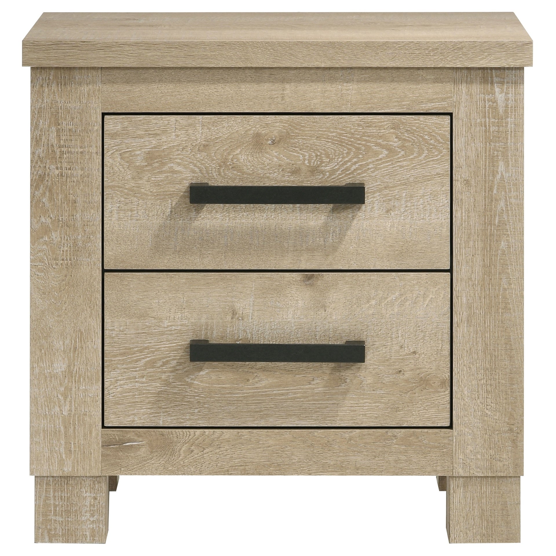 Sansome Weathered Oak 2-drawer Nightstand Bedside Table