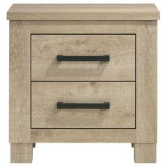 Sansome Weathered Oak 2-drawer Nightstand Bedside Table