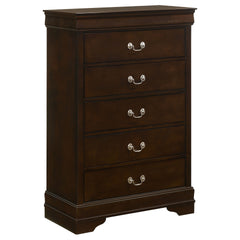 Janson Cappuccino 5-Drawer Bedroom Chest