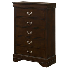 Janson Cappuccino 5-Drawer Bedroom Chest