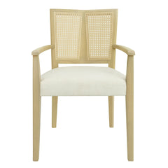 ARM DINING CHAIR (light ash+beige) Set of 2