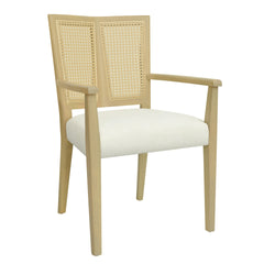 ARM DINING CHAIR (light ash+beige) Set of 2