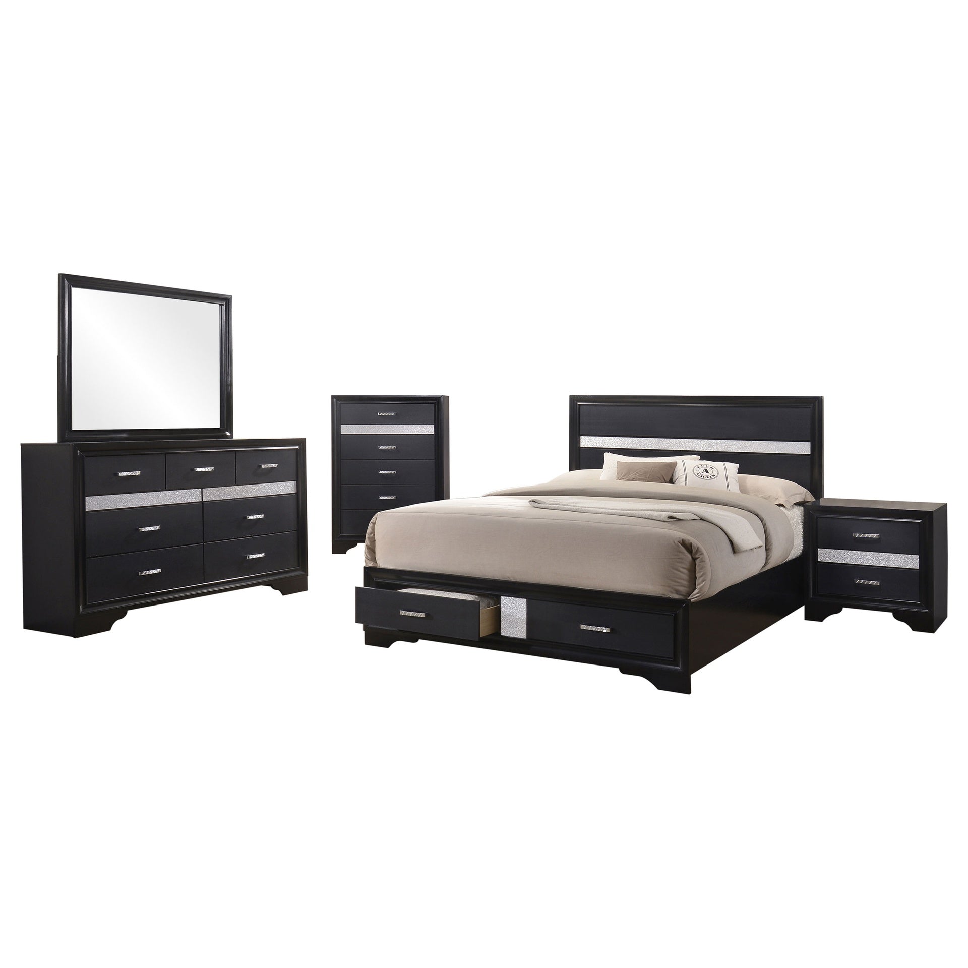 Corbin Black 5-piece Queen Bedroom Set