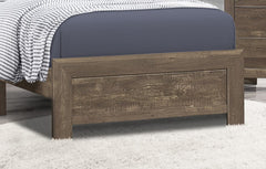 Rustic Brown Finish 1pc Twin Size Bed Panel Headboard Footboard Wooden Bedroom Furniture