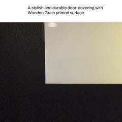 36 x 80 Fiberglass Entry Door with Brickmould, Frosted Glass - Contemporary Style for Home's Front Entrance, Right Hand Inswing, Black Finished Knock-Down Fiberglass Door with White Vinyl Frame