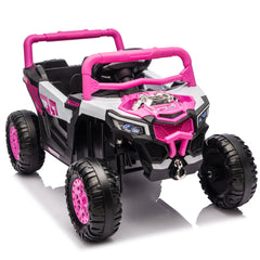 12V Kids Ride On Electric UTV W/2.4G Parents Control,Slow Start&Swing Function,Anti-Slip Wheels with Front Shock Absorbers,LED Lights,Built-in music player,Long-Lasting Battery,for Kids Aged 3-5