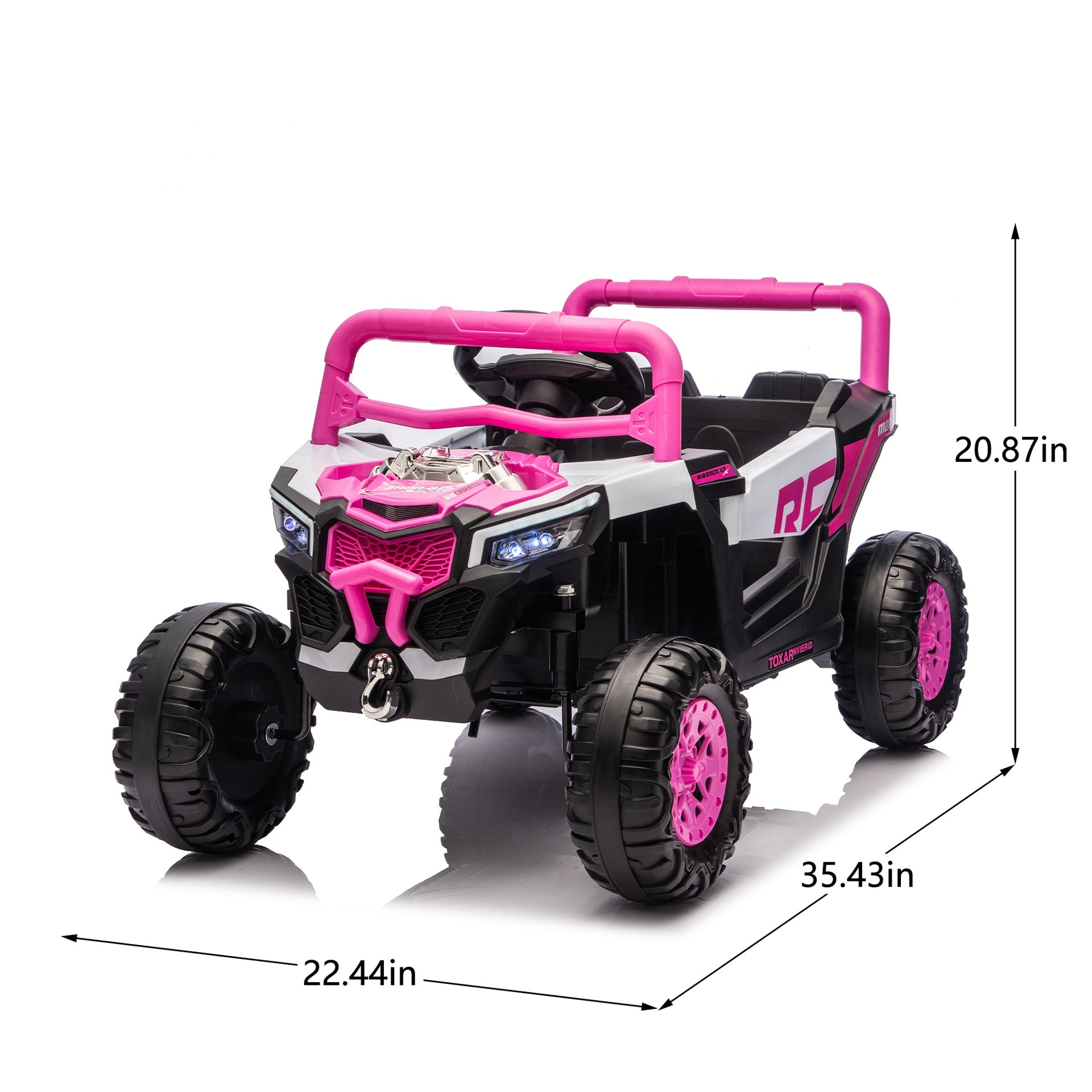 12V Kids Ride On Electric UTV W/2.4G Parents Control,Slow Start&Swing Function,Anti-Slip Wheels with Front Shock Absorbers,LED Lights,Built-in music player,Long-Lasting Battery,for Kids Aged 3-5