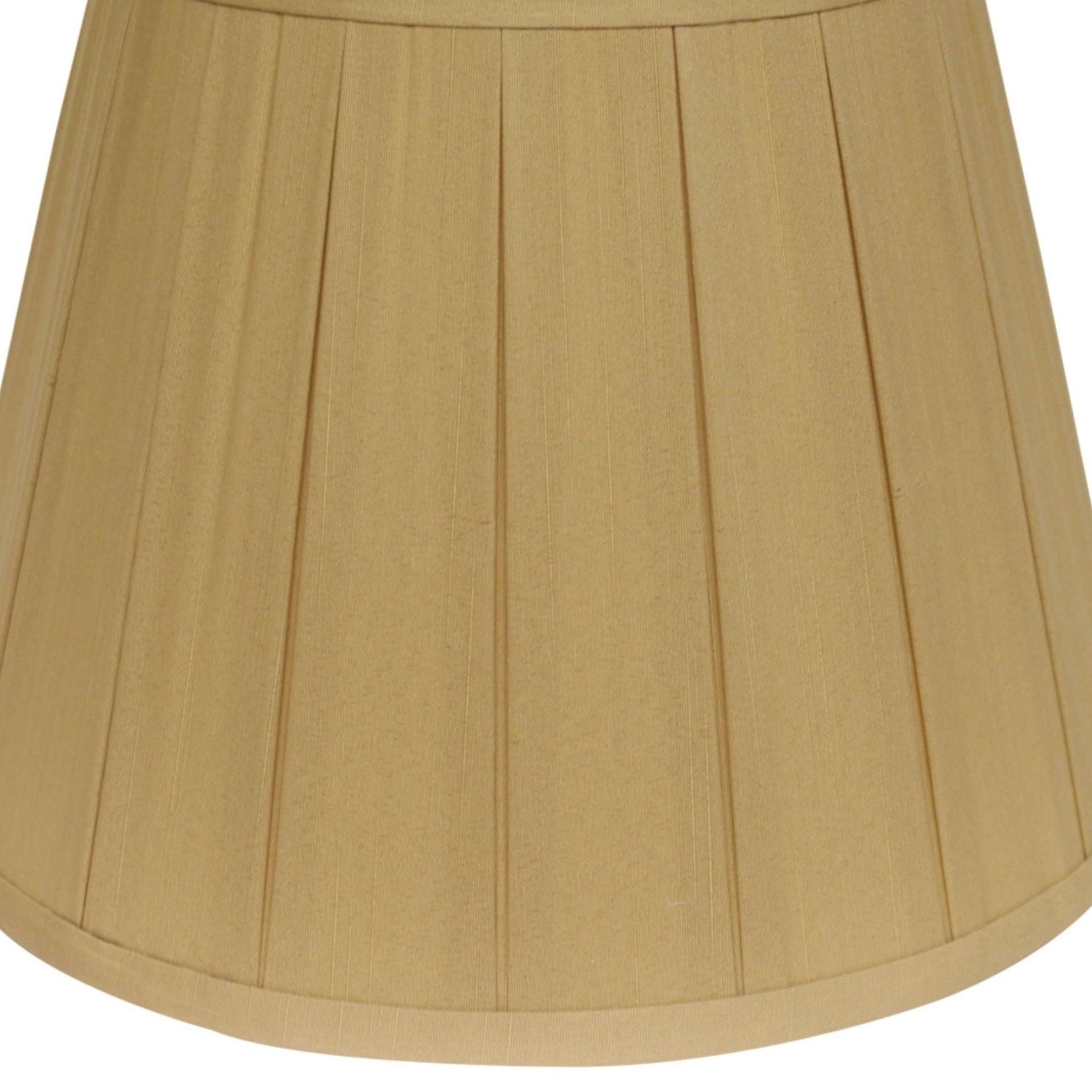Slant English Box Pleat Softback Lampshade with Washer Fitter, Honey