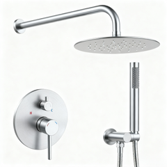 Shower System Shower Faucet Combo Set Wall Mounted with 10" Rainfall Shower Head and handheld shower faucet, Brushed Nickel Finish Shower Faucet Rough-In