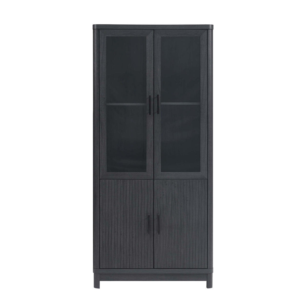 Bookcase Cabinet in Charcoal Gray