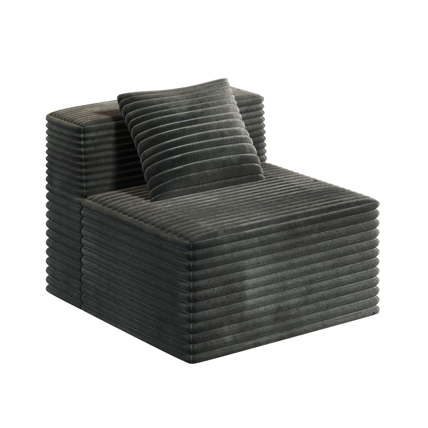 Single Sofa for Modular Sectional Sofa, High Density Memory Foam Couch Boneless Couch for Bedroom Living Room (Single Sofa)