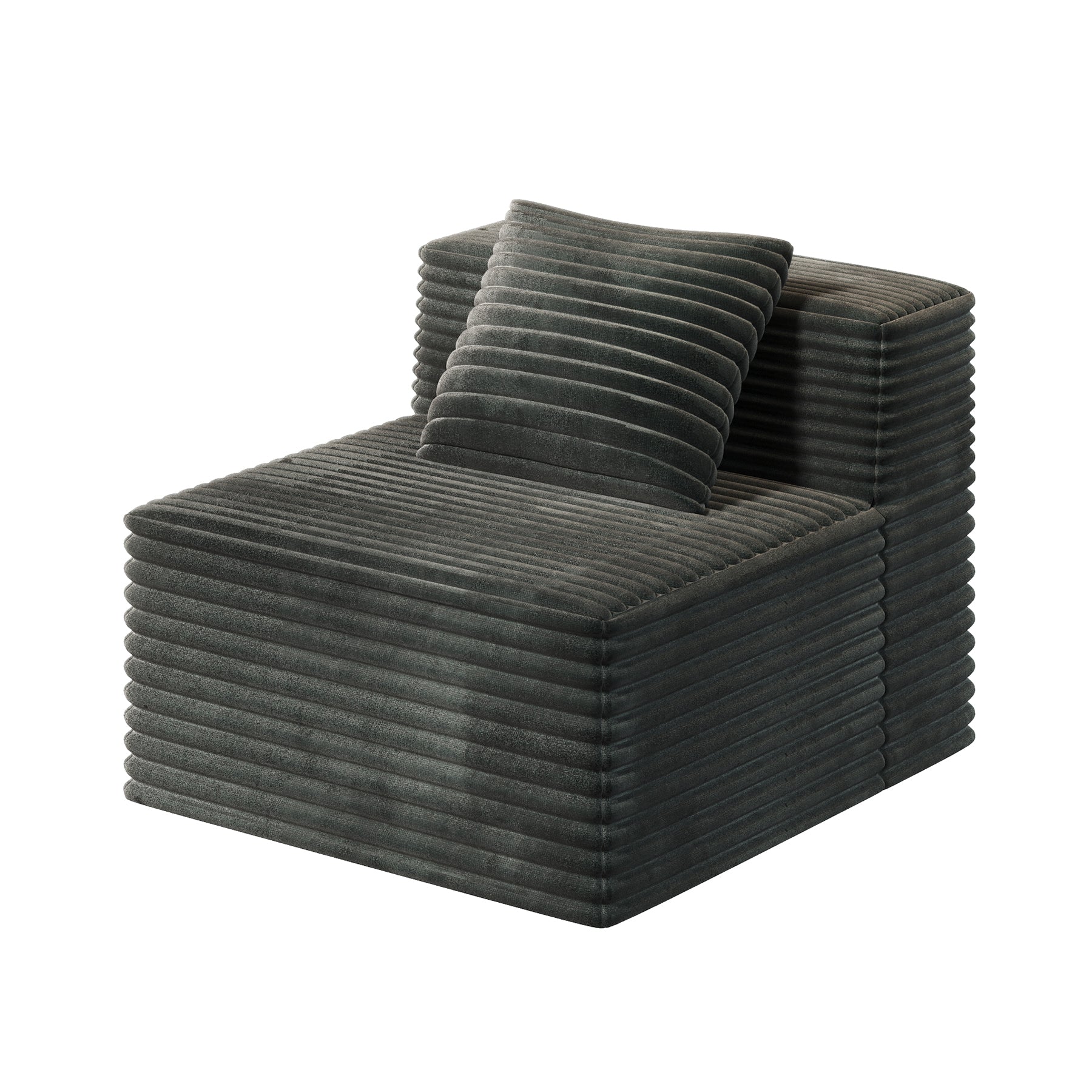 Single Sofa for Modular Sectional Sofa, High Density Memory Foam Couch Boneless Couch for Bedroom Living Room (Single Sofa)