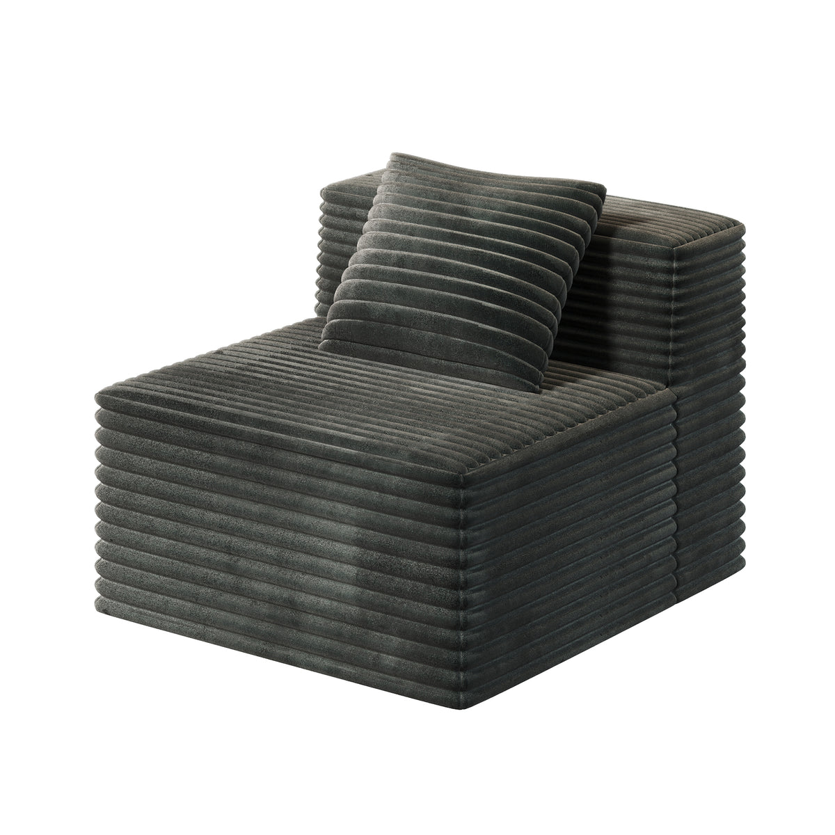 Single Sofa for Modular Sectional Sofa, High Density Memory Foam Couch Boneless Couch for Bedroom Living Room (Single Sofa)