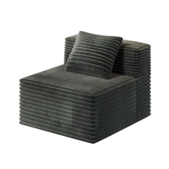 Single Sofa for Modular Sectional Sofa, High Density Memory Foam Couch Boneless Couch for Bedroom Living Room (Single Sofa)