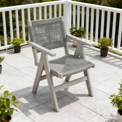 Lounge chair Light Gray  color, suitable for all seasons: Outdoor lounge chair, made of sturdy HIPS material, equipped with 304 stainless steel accessories.