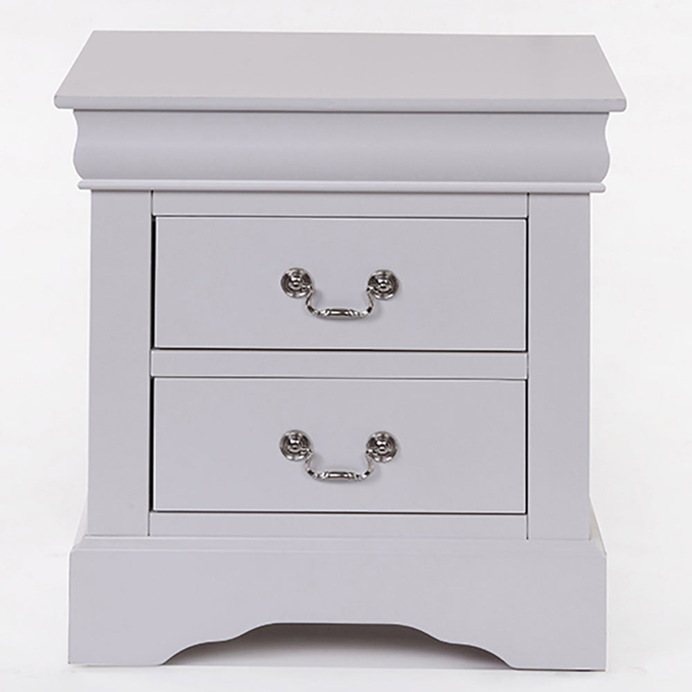White 2-Drawer Nightstand