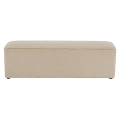 Almond Long Plush Ottoman, Modern Simple Footstool and Seat for Home Use