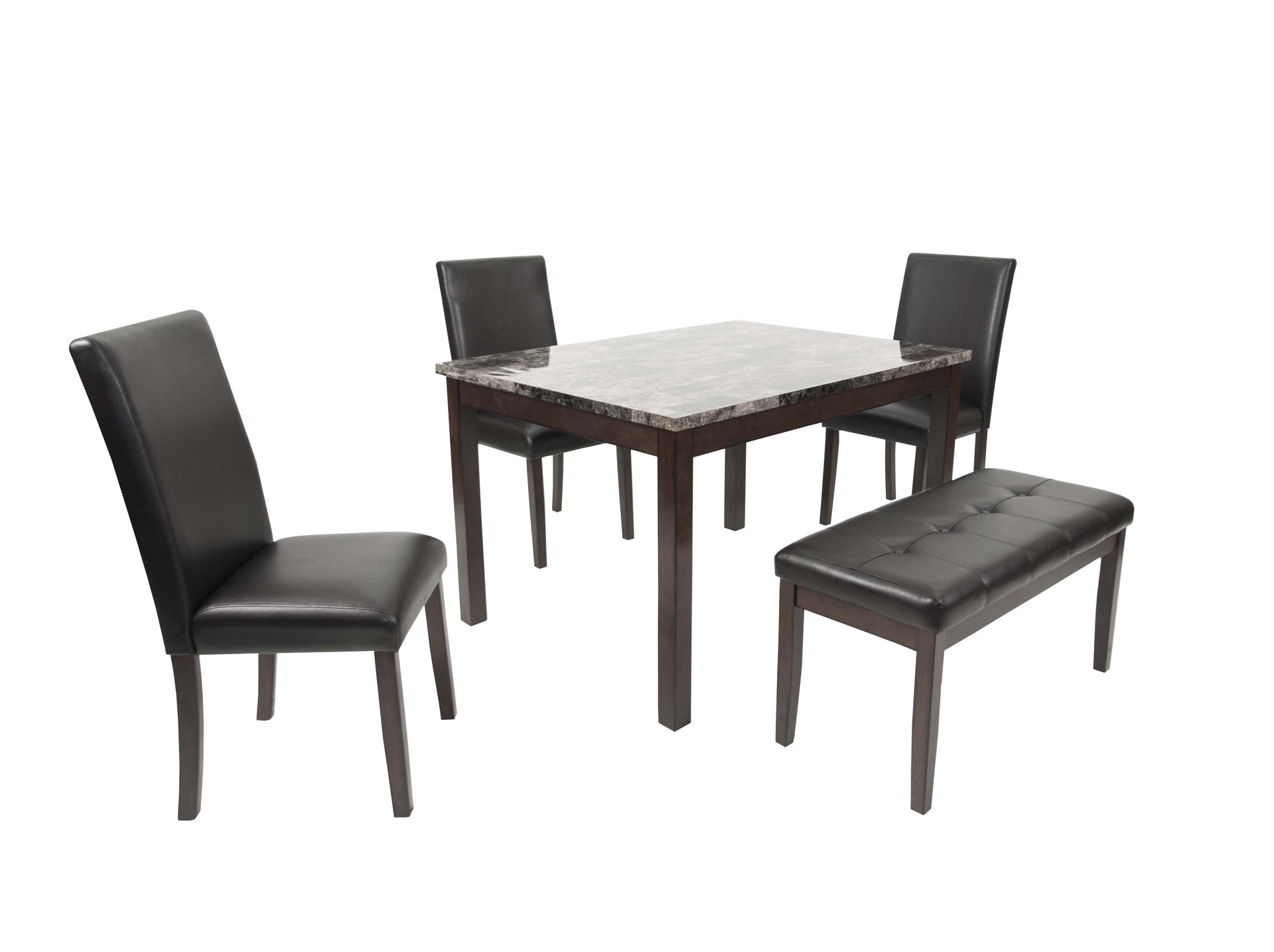 5 Piece Dining Set with Chairs and Bench