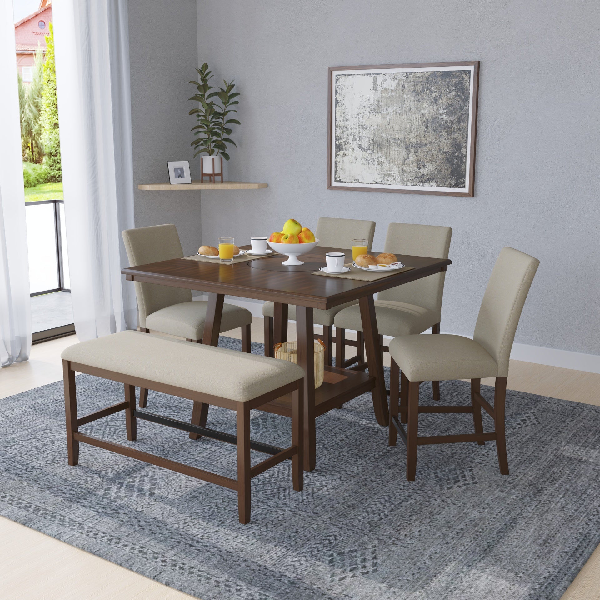 Brown Gathering Height Table