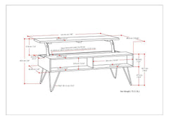 Hunter - Lift Top Coffee Table - Umber Brown
