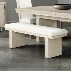 Modern Farmhouse Design 1pc Bench Plinth Base English Dovetail Natural Finish