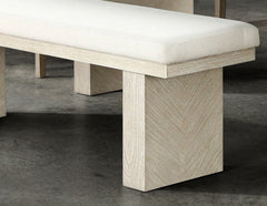Modern Farmhouse Design 1pc Bench Plinth Base English Dovetail Natural Finish
