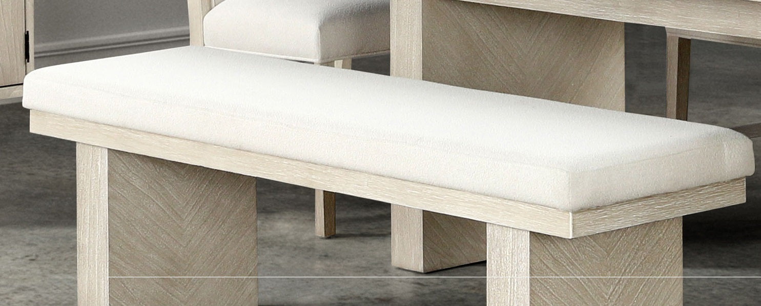Modern Farmhouse Design 1pc Bench Plinth Base English Dovetail Natural Finish