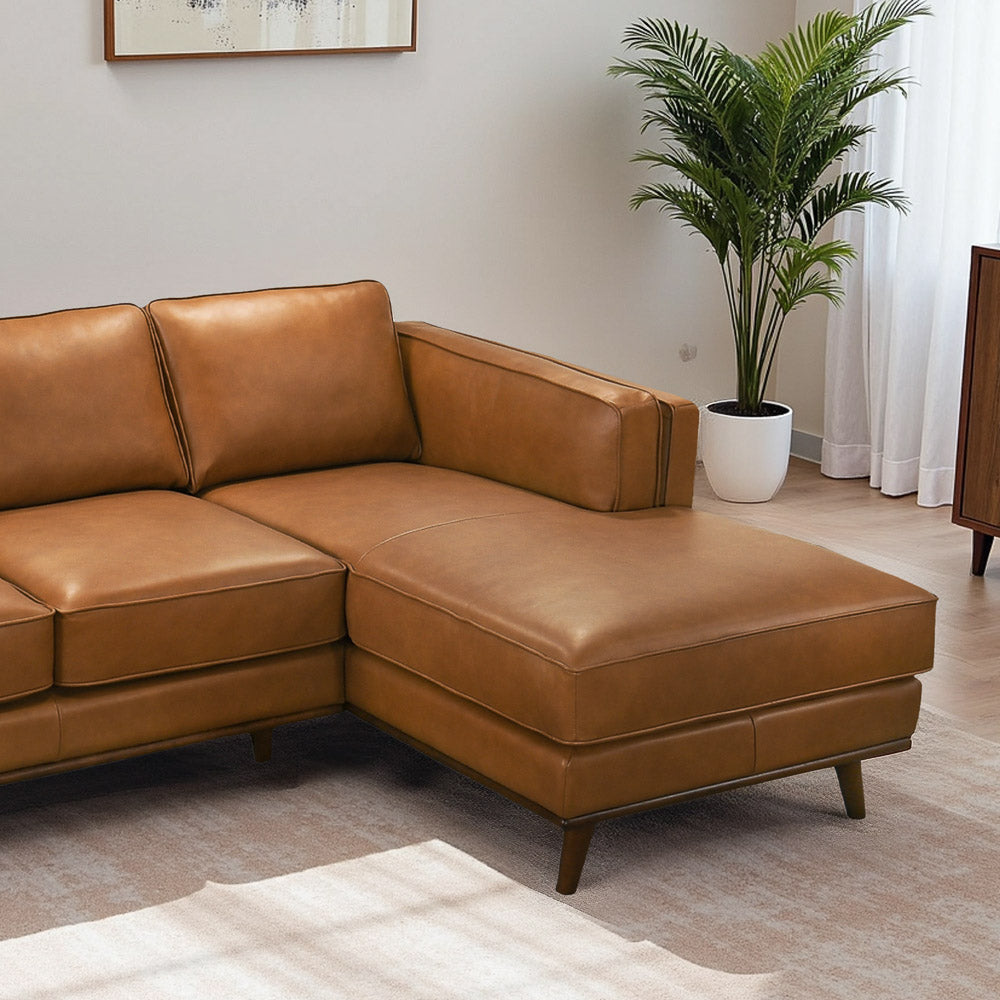 Chase Genuine Leather Sectional Right Facing