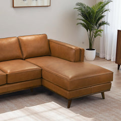 Chase Genuine Leather Sectional Right Facing