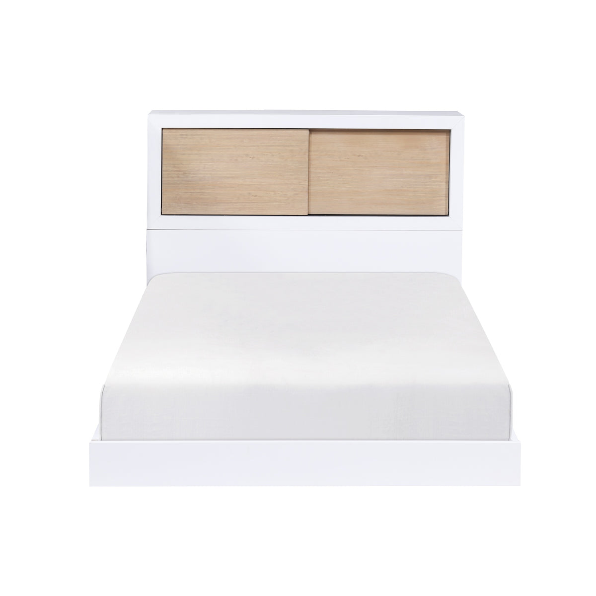 White Finish Twin Bed Bookcase Headboard Youth Bedroom Furniture 1pc